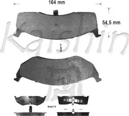 Kaishin D10000 - Kit de plaquettes de frein, frein à disque cwaw.fr