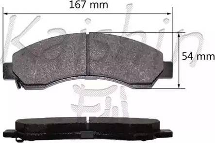 Kaishin D10195 - Kit de plaquettes de frein, frein à disque cwaw.fr