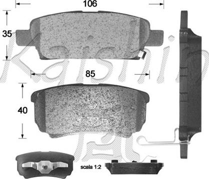 Kaishin D10145 - Kit de plaquettes de frein, frein à disque cwaw.fr