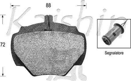 Kaishin D10102 - Kit de plaquettes de frein, frein à disque cwaw.fr