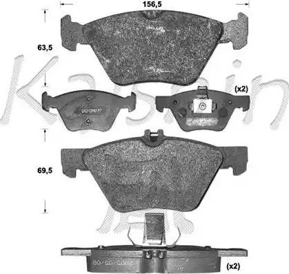 Kaishin D10110 - Kit de plaquettes de frein, frein à disque cwaw.fr