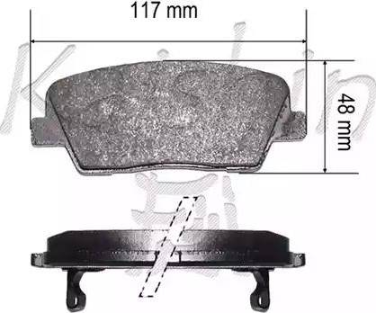 Kaishin D10184 - Kit de plaquettes de frein, frein à disque cwaw.fr