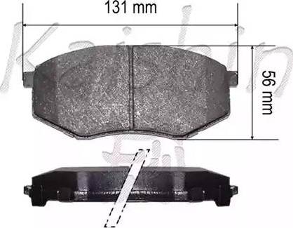 Kaishin D10185 - Kit de plaquettes de frein, frein à disque cwaw.fr