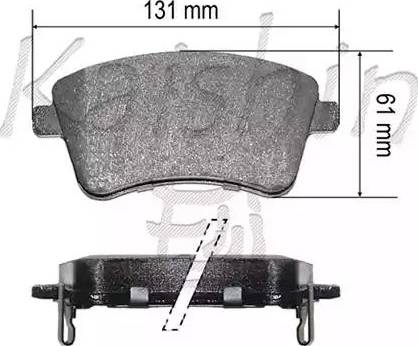 Kaishin D10186 - Kit de plaquettes de frein, frein à disque cwaw.fr