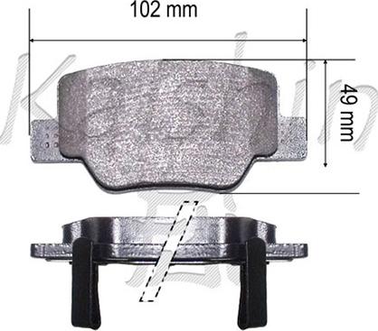 Kaishin D10187 - Kit de plaquettes de frein, frein à disque cwaw.fr