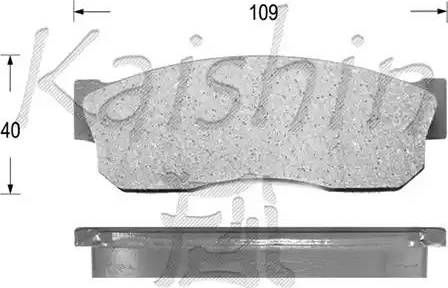 Kaishin D1018 - Kit de plaquettes de frein, frein à disque cwaw.fr