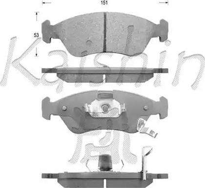 Kaishin D10135 - Kit de plaquettes de frein, frein à disque cwaw.fr