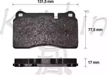 Kaishin D10176 - Kit de plaquettes de frein, frein à disque cwaw.fr