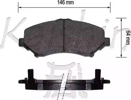 Kaishin D10173 - Kit de plaquettes de frein, frein à disque cwaw.fr