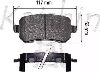 Kaishin D10177 - Kit de plaquettes de frein, frein à disque cwaw.fr