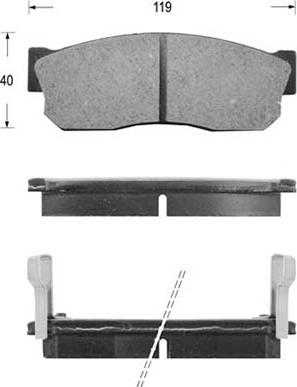 Kaishin D1035 - Kit de plaquettes de frein, frein à disque cwaw.fr