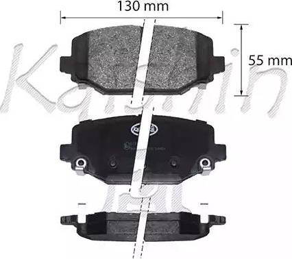 Kaishin D10220 - Kit de plaquettes de frein, frein à disque cwaw.fr