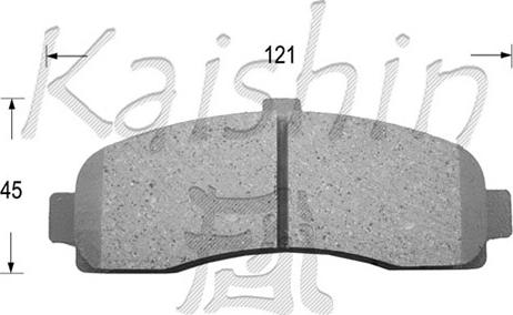 Kaishin D1191 - Kit de plaquettes de frein, frein à disque cwaw.fr