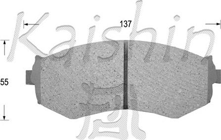 Kaishin D1154 - Kit de plaquettes de frein, frein à disque cwaw.fr