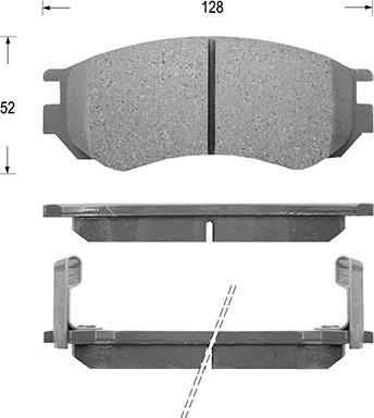 Kaishin D1151 - Kit de plaquettes de frein, frein à disque cwaw.fr