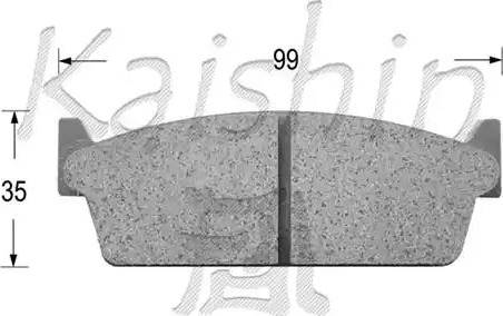 Kaishin D1160 - Kit de plaquettes de frein, frein à disque cwaw.fr