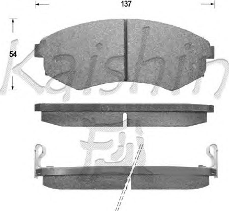 Kaishin D11053 - Kit de plaquettes de frein, frein à disque cwaw.fr