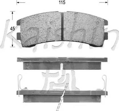 Kaishin D1102 - Kit de plaquettes de frein, frein à disque cwaw.fr