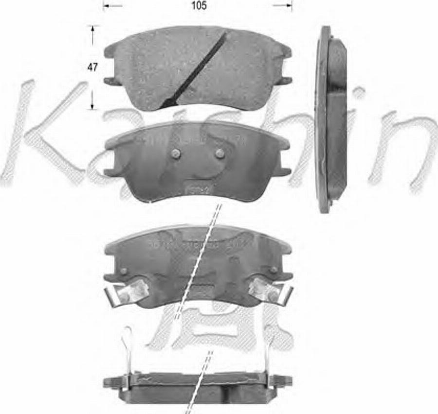 Kaishin D11145 - Kit de plaquettes de frein, frein à disque cwaw.fr