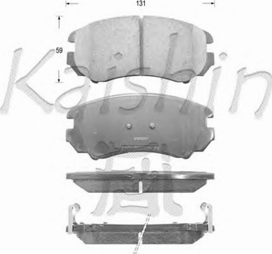 Kaishin D11148 - Kit de plaquettes de frein, frein à disque cwaw.fr