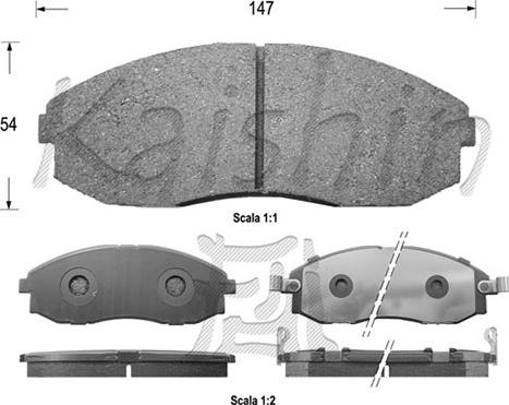 Kaishin D11169 - Kit de plaquettes de frein, frein à disque cwaw.fr