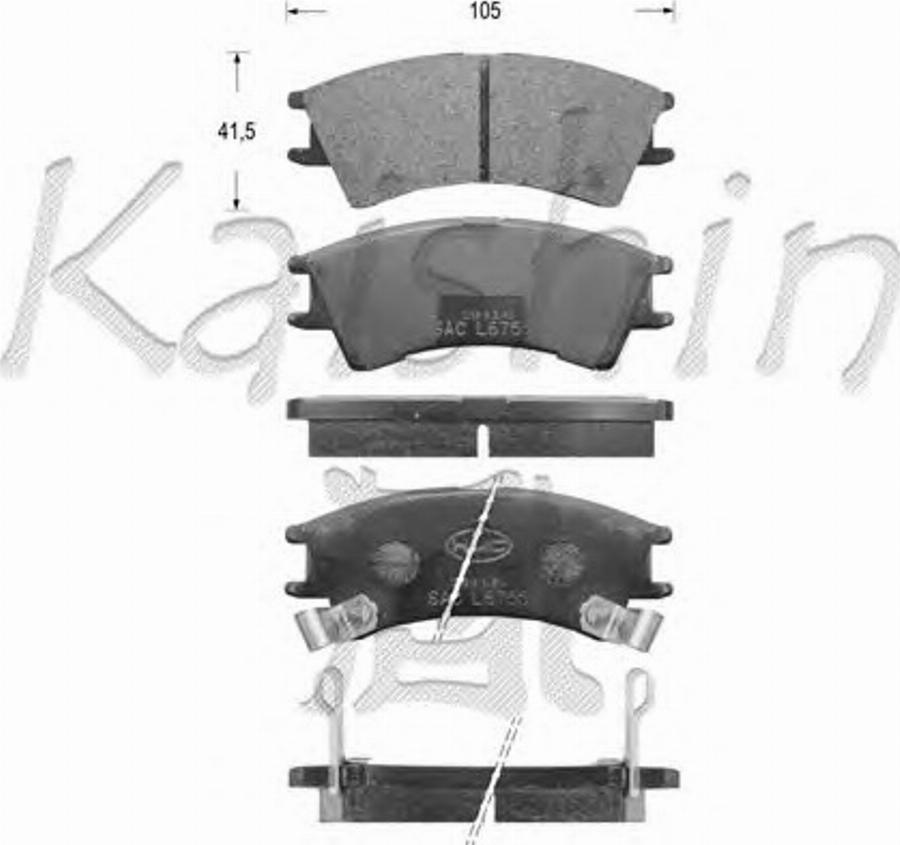 Kaishin D11109 - Kit de plaquettes de frein, frein à disque cwaw.fr