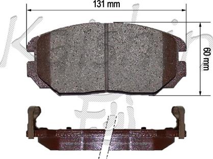 Kaishin D11183 - Kit de plaquettes de frein, frein à disque cwaw.fr