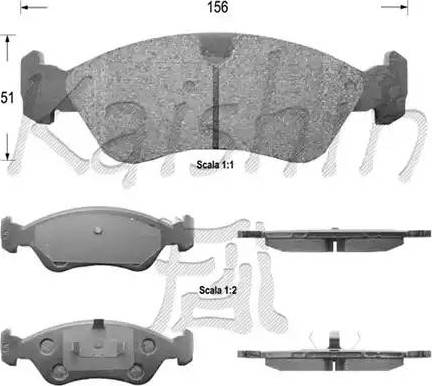 Kaishin D11170 - Kit de plaquettes de frein, frein à disque cwaw.fr