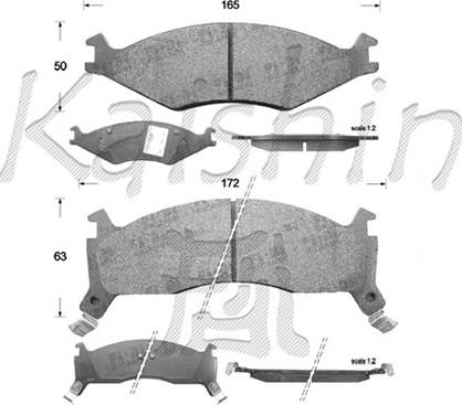 Kaishin D11178 - Kit de plaquettes de frein, frein à disque cwaw.fr