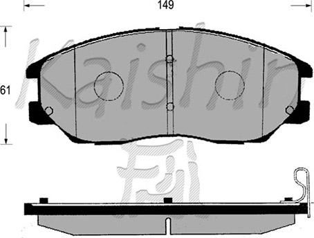 Kaishin D11173 - Kit de plaquettes de frein, frein à disque cwaw.fr