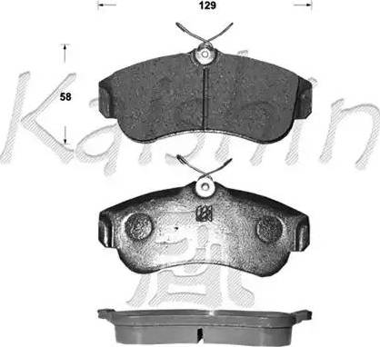 Kaishin D1180 - Kit de plaquettes de frein, frein à disque cwaw.fr