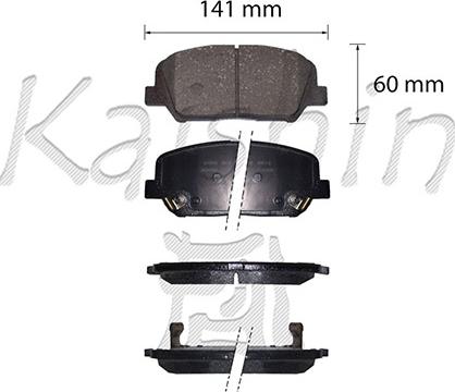 Kaishin D11305 - Kit de plaquettes de frein, frein à disque cwaw.fr