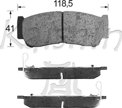 Kaishin D11201 - Kit de plaquettes de frein, frein à disque cwaw.fr