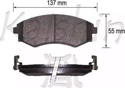 Kaishin D11216 - Kit de plaquettes de frein, frein à disque cwaw.fr