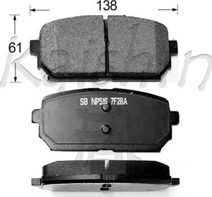 Kaishin D11230 - Kit de plaquettes de frein, frein à disque cwaw.fr