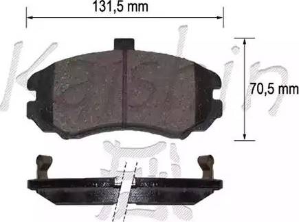 Kaishin D11224 - Kit de plaquettes de frein, frein à disque cwaw.fr