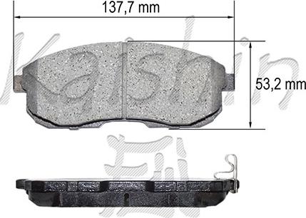 Kaishin D1241 - Kit de plaquettes de frein, frein à disque cwaw.fr