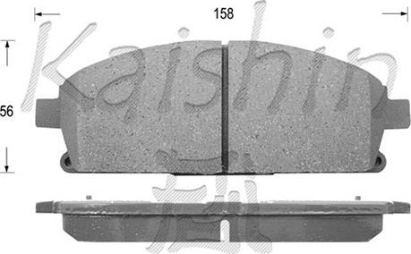 Kaishin D1260 - Kit de plaquettes de frein, frein à disque cwaw.fr