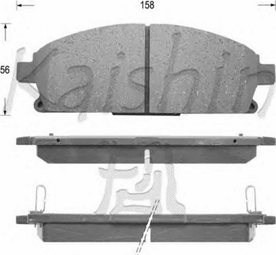 Kaishin D1211 - Kit de plaquettes de frein, frein à disque cwaw.fr