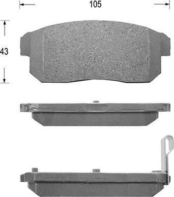 Kaishin D1239 - Kit de plaquettes de frein, frein à disque cwaw.fr