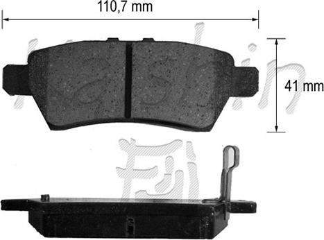 Kaishin D1272 - Kit de plaquettes de frein, frein à disque cwaw.fr