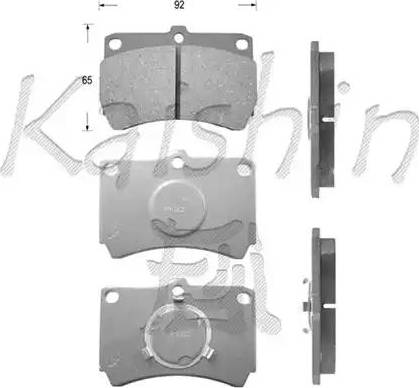 Kaishin D3049 - Kit de plaquettes de frein, frein à disque cwaw.fr