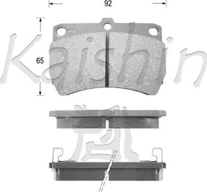 Kaishin D3062 - Kit de plaquettes de frein, frein à disque cwaw.fr