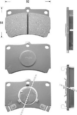 Kaishin D3028M - Kit de plaquettes de frein, frein à disque cwaw.fr