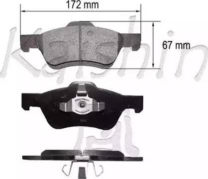 Kaishin D3149 - Kit de plaquettes de frein, frein à disque cwaw.fr