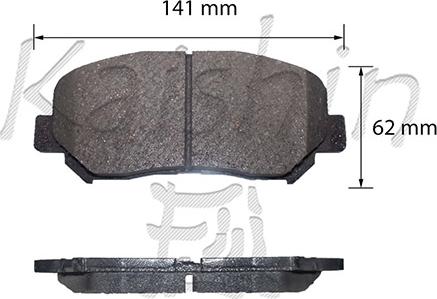 Kaishin D3155 - Kit de plaquettes de frein, frein à disque cwaw.fr