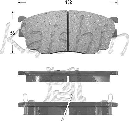 Kaishin D3101 - Kit de plaquettes de frein, frein à disque cwaw.fr