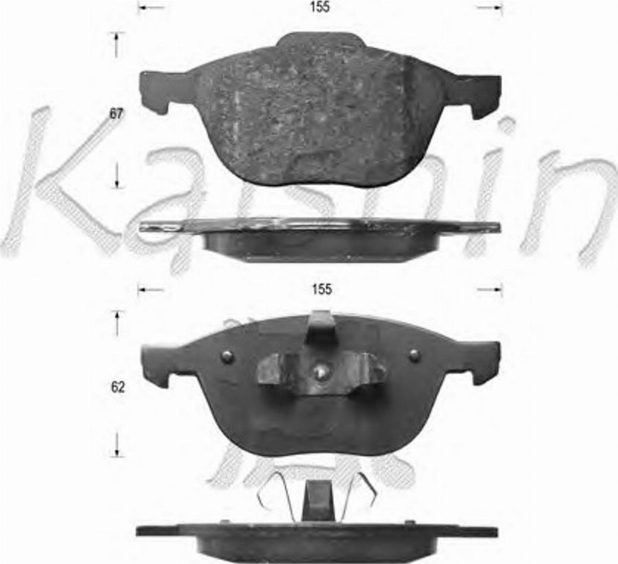 Kaishin D3128 - Kit de plaquettes de frein, frein à disque cwaw.fr