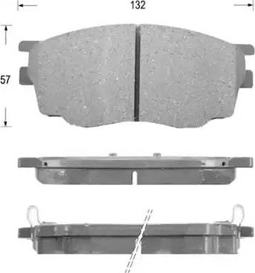 Kaishin D3122 - Kit de plaquettes de frein, frein à disque cwaw.fr