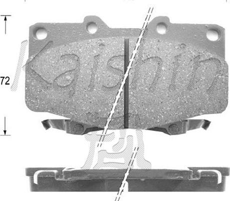 Kaishin D2094 - Kit de plaquettes de frein, frein à disque cwaw.fr